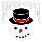 MagicGel Fensterbilder Weihnachten - Frosty (24 x 24 cm), Fensterdeko für das Basteln mit Kindern 