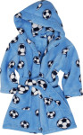 Playshoes Fleece-Bademantel Fußball (blau), Größe: 134/140 blau | 134/140