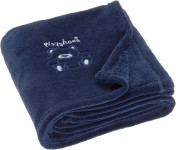 Playshoes Fleece-Decke Bär, Größe: 100x150cm, Farbe: marine 