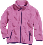 Playshoes Fleece-Jacke farbig abgesetzt, in pink, Größe 104 