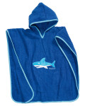 Playshoes Frottee-Poncho Hai (blau) Größe: S S