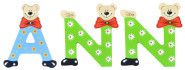 Playshoes Kinder Holz-Buchstaben Namen-Set ANN - sortiert 