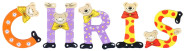 Playshoes Kinder Holz-Buchstaben Namen-Set CHRIS - sortiert 