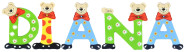 Playshoes Kinder Holz-Buchstaben Namen-Set DIANA - sortiert 