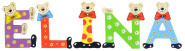 Playshoes Kinder Holz-Buchstaben Namen-Set ELINA - sortiert 