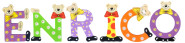 Playshoes Kinder Holz-Buchstaben Namen-Set ENRICO - sortiert 