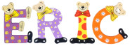Playshoes Kinder Holz-Buchstaben Namen-Set ERIC - sortiert 
