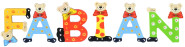 Playshoes Kinder Holz-Buchstaben Namen-Set FABIAN - sortiert 