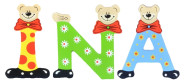 Playshoes Kinder Holz-Buchstaben Namen-Set INA - sortiert 