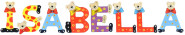 Playshoes Kinder Holz-Buchstaben Namen-Set ISABELLA - sortiert 