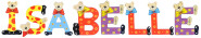 Playshoes Kinder Holz-Buchstaben Namen-Set ISABELLE - sortiert 