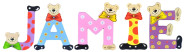 Playshoes Kinder Holz-Buchstaben Namen-Set JAMIE - sortiert 