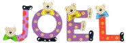 Playshoes Kinder Holz-Buchstaben Namen-Set JOEL - sortiert 