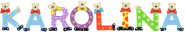 Playshoes Kinder Holz-Buchstaben Namen-Set KAROLINA - sortiert 