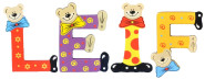 Playshoes Kinder Holz-Buchstaben Namen-Set LEIF - sortiert 