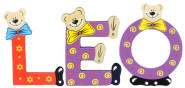 Playshoes Kinder Holz-Buchstaben Namen-Set LEO - sortiert 
