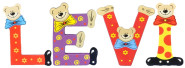 Playshoes Kinder Holz-Buchstaben Namen-Set LEVI - sortiert 