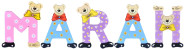 Playshoes Kinder Holz-Buchstaben Namen-Set MARAH - sortiert 