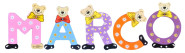 Playshoes Kinder Holz-Buchstaben Namen-Set MARCO - sortiert 