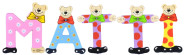 Playshoes Kinder Holz-Buchstaben Namen-Set MATTI - sortiert 