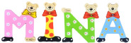 Playshoes Kinder Holz-Buchstaben Namen-Set MINA - sortiert 