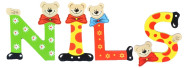 Playshoes Kinder Holz-Buchstaben Namen-Set NILS - sortiert 