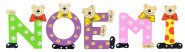Playshoes Kinder Holz-Buchstaben Namen-Set NOEMI - sortiert 
