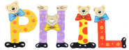 Playshoes Kinder Holz-Buchstaben Namen-Set PHIL - sortiert 