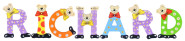 Playshoes Kinder Holz-Buchstaben Namen-Set RICHARD - sortiert 