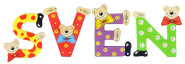 Playshoes Kinder Holz-Buchstaben Namen-Set SVEN - sortiert 