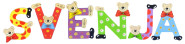 Playshoes Kinder Holz-Buchstaben Namen-Set SVENJA - sortiert 