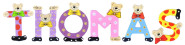 Playshoes Kinder Holz-Buchstaben Namen-Set THOMAS - sortiert 