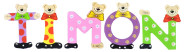 Playshoes Kinder Holz-Buchstaben Namen-Set TIMON - sortiert 