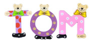 Playshoes Kinder Holz-Buchstaben Namen-Set TOM - sortiert 