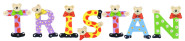 Playshoes Kinder Holz-Buchstaben Namen-Set TRISTAN - sortiert 