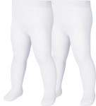 Playshoes Strumpfhose uni Doppelpack, Größe: 50/56, Farbe: weiß 