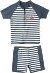 Playshoes UV-Schutz Bade-Set maritim, Größe 98/104, Farbe: marine/weiß 98/104