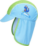 Playshoes UV-Schutz Mütze Dino, Größe: 51cm, Farbe: blau/grün 