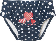 Playshoes UV-Schutz Windelhose Herzen zum Knöpfen, Größe: 74/80, Farbe: marine 