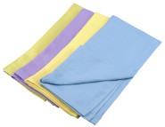 3 Stück purclean 4er Set Microfasertücher, Geschirrtücher, ca. 50 x 70 cm, staub- und fusselfrei, 4-farbig Anzahl: 3 Stück
