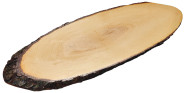 Rinden-Servierbrett aus Erlenholz, ca. 40 - 49 cm x17 cm, Büfett Servierplatte Materialstärke 1,5 cm, Brotzeitplatte 