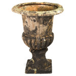 Rivanto® AC Französische Vase hoch, Größe S, Ø 22 x H29,6 cm, gealterte Optik, bewachsen, sehr robust, schwere Ausführung 