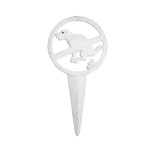 Rivanto® Achtung-Hundeschild -Kein Hundeklo!- Gusseisen 15 x 0,8 x 30 cm Gartenschild Hundeverbot Schild mit Haken robust wetterfest 