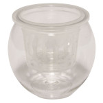 Rivanto® Anzucht-Topf für Pflanzenanzucht, Größe S, Kunststoff, 840 ml, Ø 12 x 10,5 cm, Hydrokulturtopf, transparente Anzuchtschale, Pflanztopf 