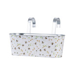 Rivanto® Balkonkasten Bienenmuster L 29 x B 39 x H 26 cm, 6500 ml mit Haken zum Aufhängen 