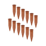 Rivanto® 12er Pack Bewässerungskegel, Tonkegel für Blumen Bewässerung, Pflanzen Wasserspender aus Ton für Wein & PET Flaschen, Bewässerungszapfen Anzahl: 12 Stück