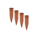 Rivanto® 4er Pack Bewässerungskegel, Tonkegel für Blumen Bewässerung, Pflanzen Wasserspender aus Ton für Wein & PET Flaschen, Bewässerungszapfen Anzahl: 4 Stück