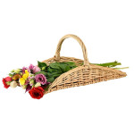 Rivanto® Blumen- und Kräuterpflückkorb aus Weidenzweigen, L52 x B23,5 x H27 cm, zum Blumenpflücken 