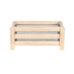 Rivanto® Blumen- und Kräutertrockengestell mit 3 Ebenen, L37 x B23,5 x H16 cm, Tisch zum Kräuter trocknen, Holzgestell mit Drahtgeflecht 