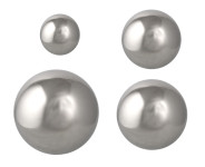 Rivanto® Edelstahl Rosenkugeln für Garten & Teich, hochglänzende Deko Kugel, Hexenkugel für Balkon, Terrasse, Beet 